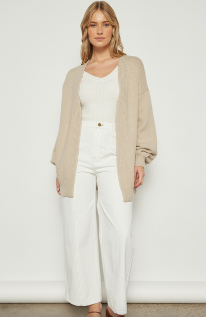Oversized Bubble Sleeve Cardigan