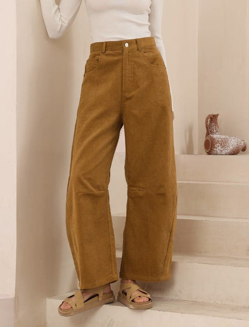 Camel Corduroy Pants