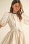 Beige Puff Sleeve Mini Dress