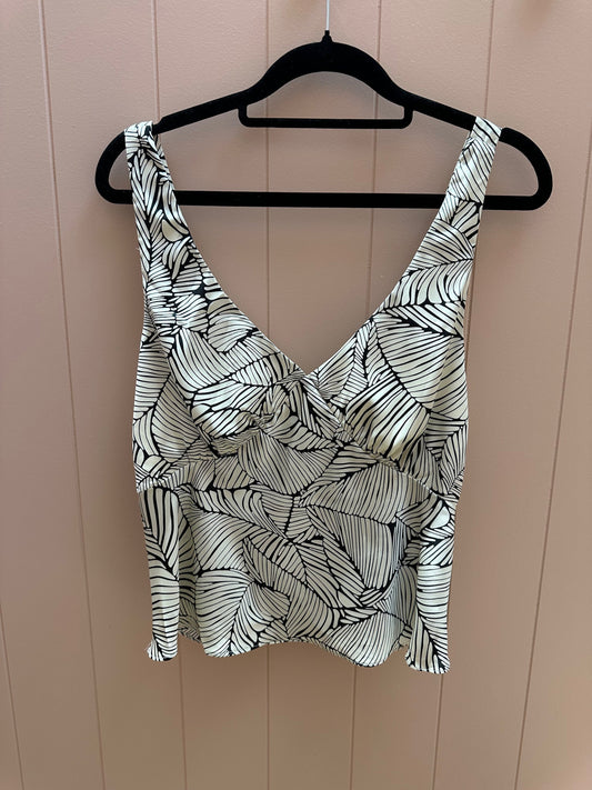 Cream Striped Singlet Top