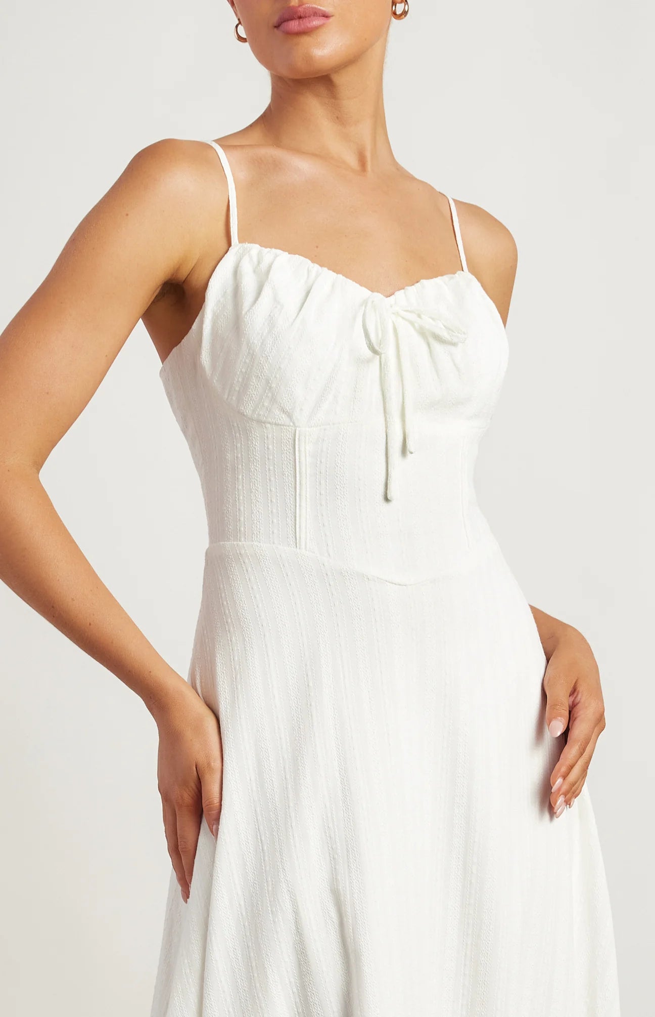 White Corset Maxi Dress