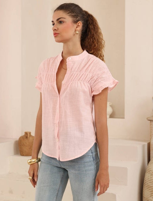 Baby Pink Short Sleeve blouse
