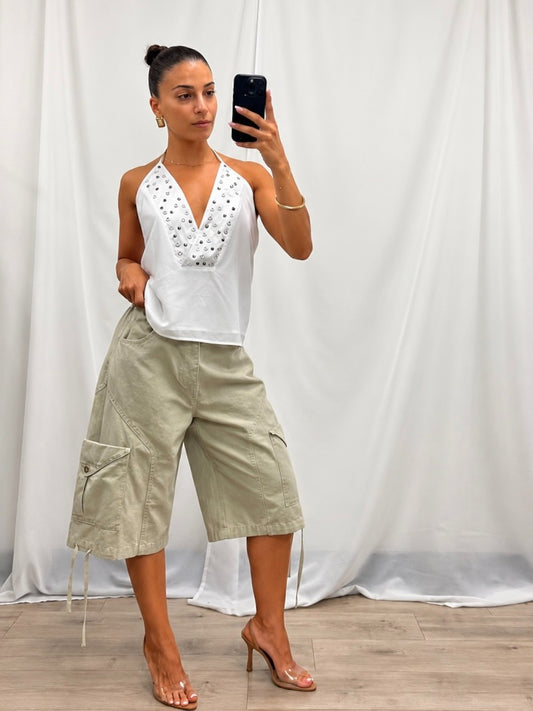 Relaxed Cargo Bermuda Shorts