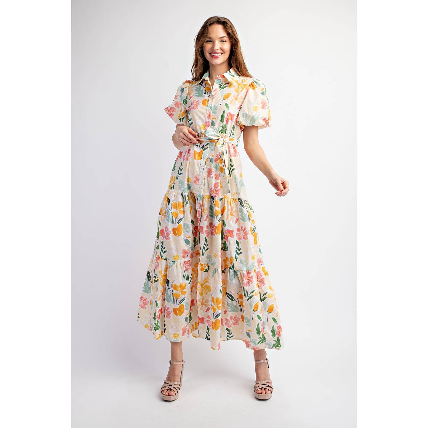 Cotton Floral Maxi Dress