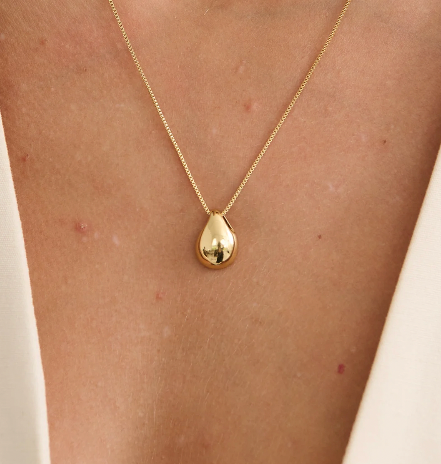 Gold Droplet 18K Gold Plated Necklace
