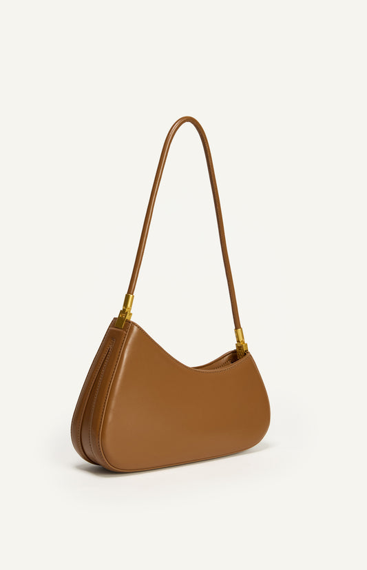 Curved Silhouette Structured Shoulder Bag