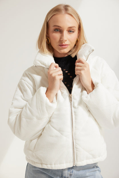 White Frances Cord Jacket