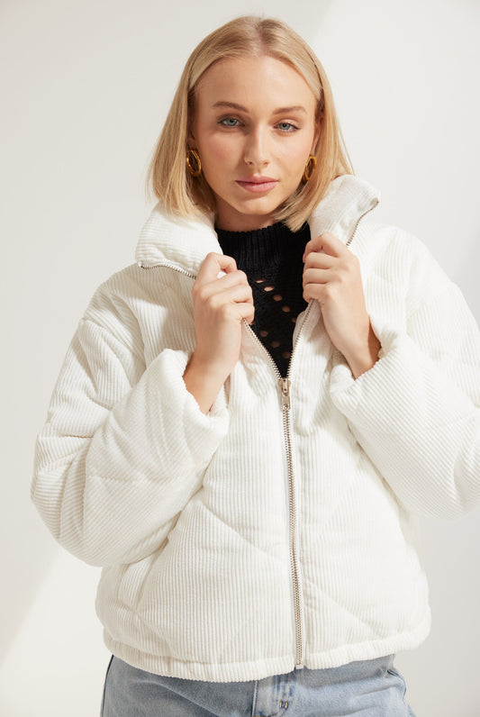 White Frances Cord Jacket