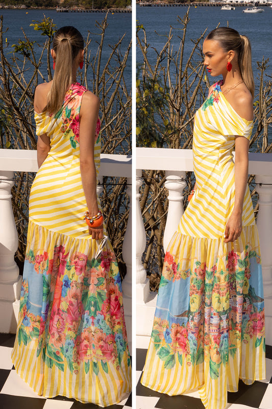 Positano Asymmetric Dress