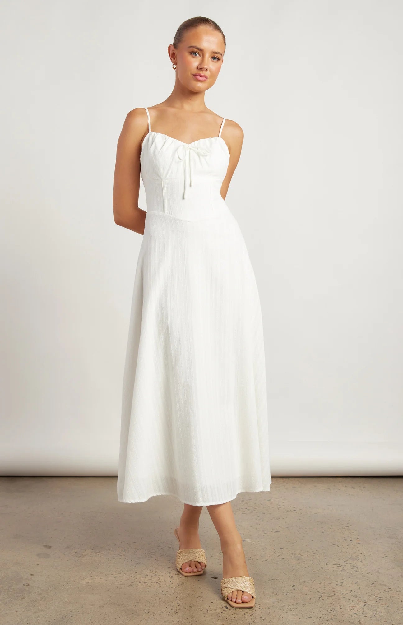 White Corset Maxi Dress