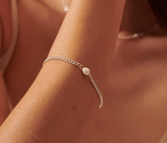 Rhoda Pearl Sterling Silver Plated Bracelet