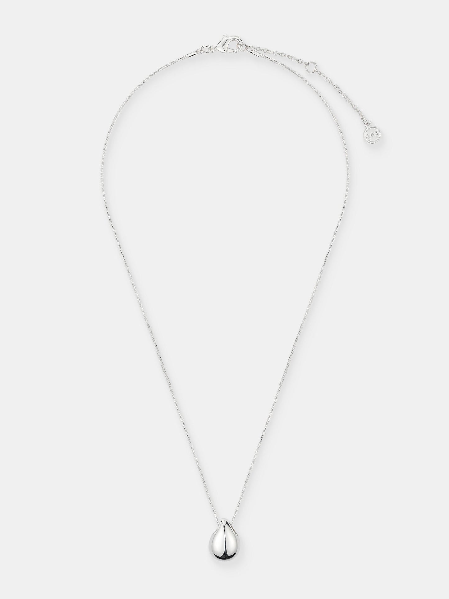 Droplet Sterling Silver Plated Necklace
