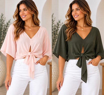 Tie-Front Top