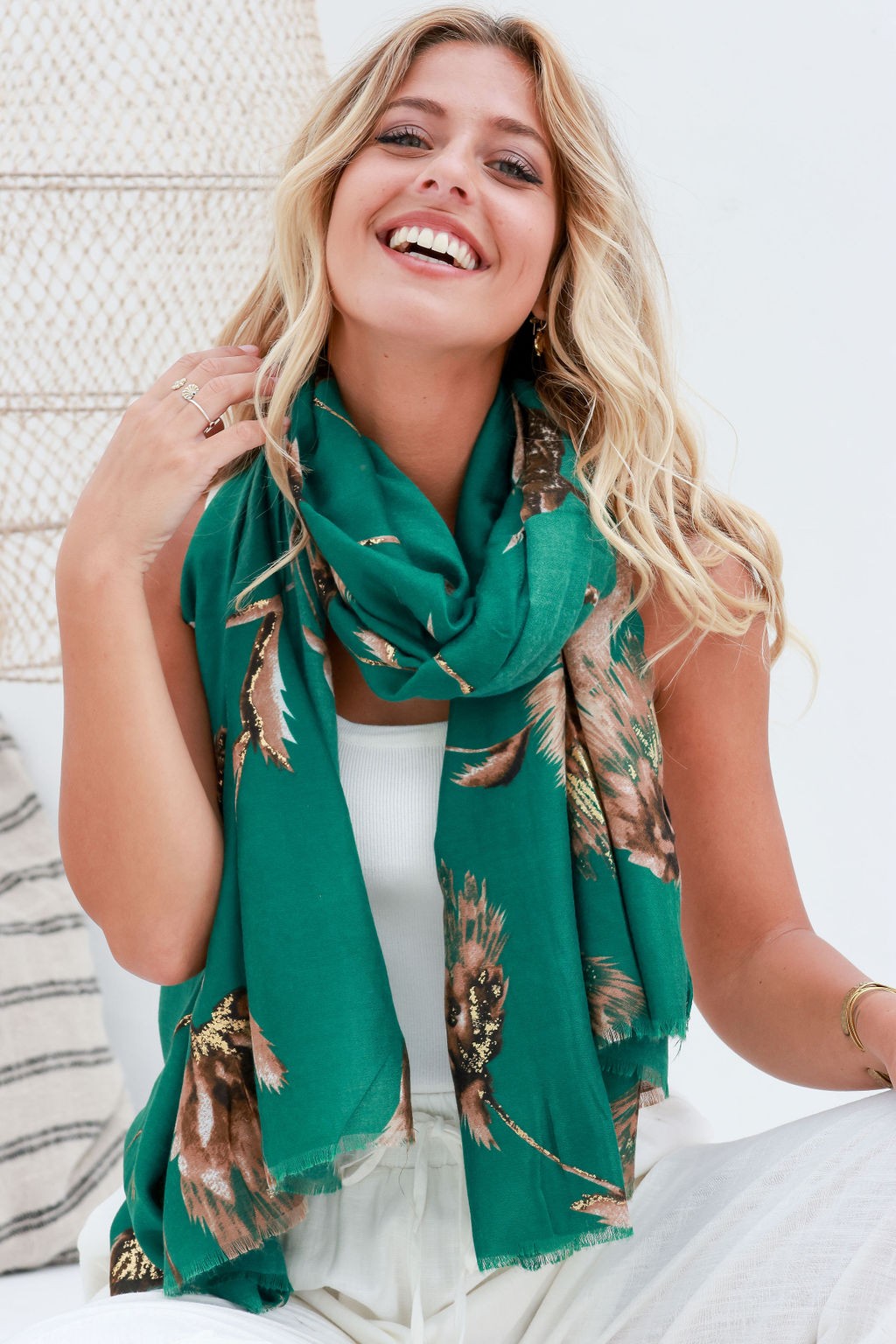 Metalic Gold Foil Scarf