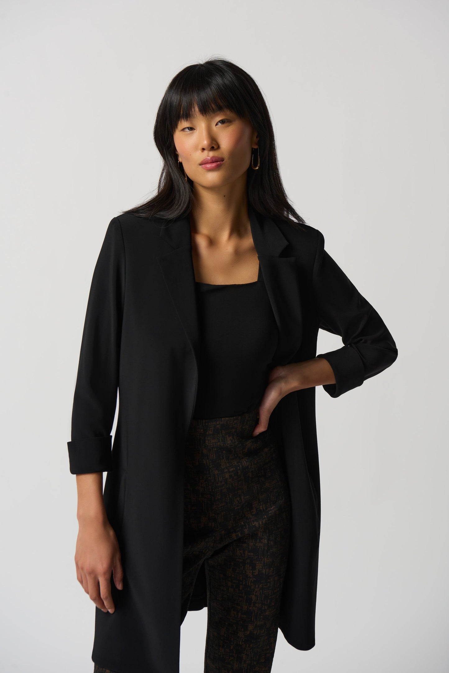 Long Open Front Blazer
