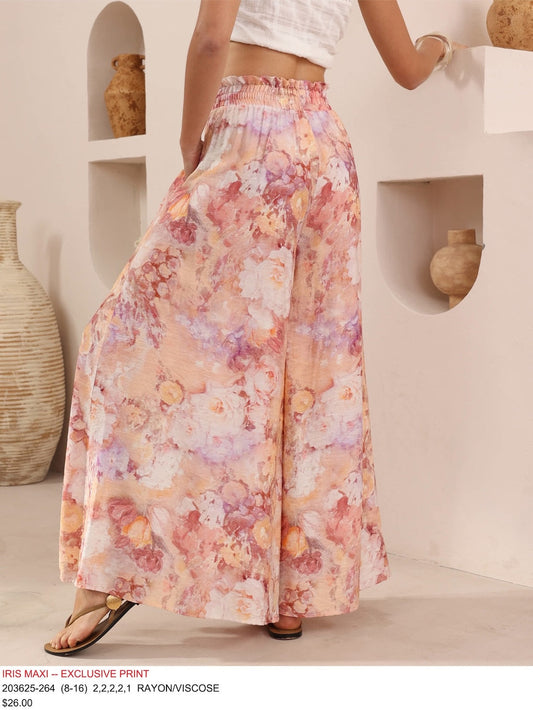 Pink watercolour pants