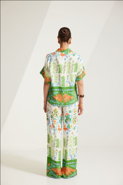 White Giselle Printed Shirt