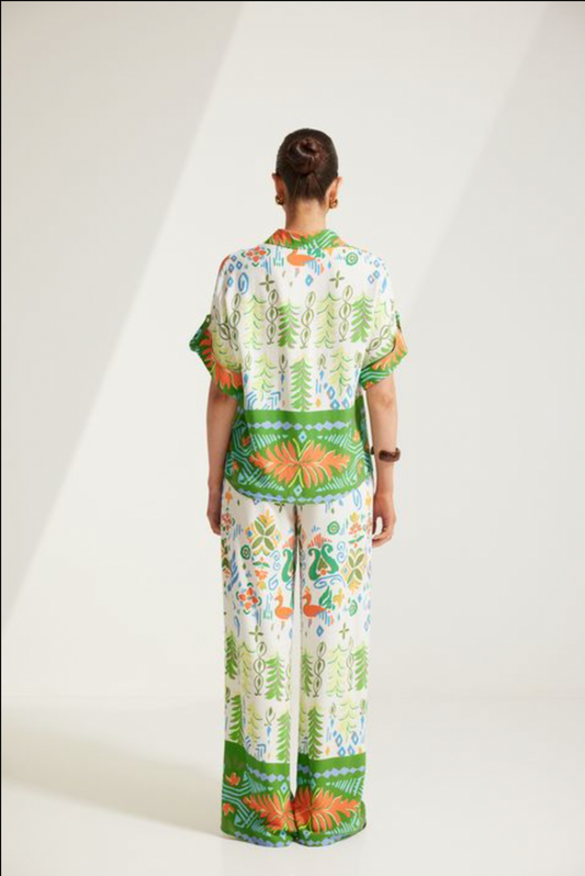 White Giselle Printed Shirt