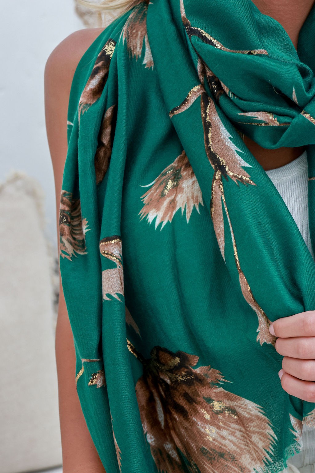 Metalic Gold Foil Scarf