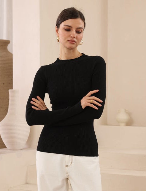 Black Basic Long Sleeve