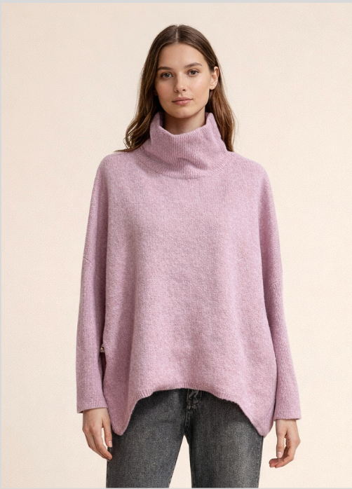 Pink Turtle Neck Jumper