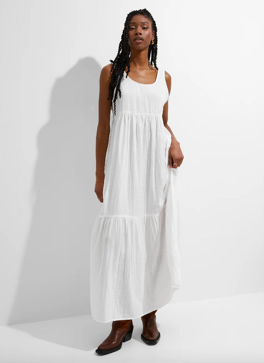 White Tiered Dress