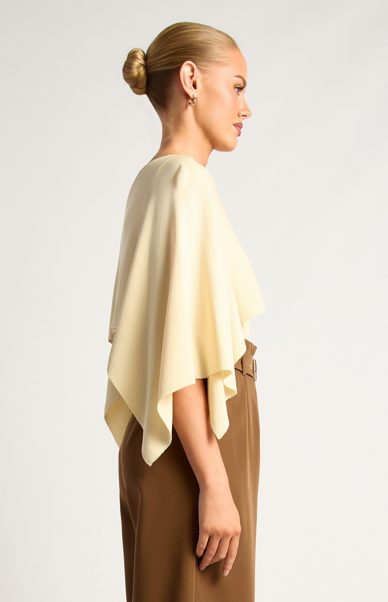 Almond Cape Knit Top