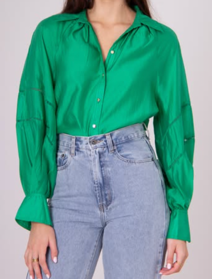 Green Kassidy Crochet Top