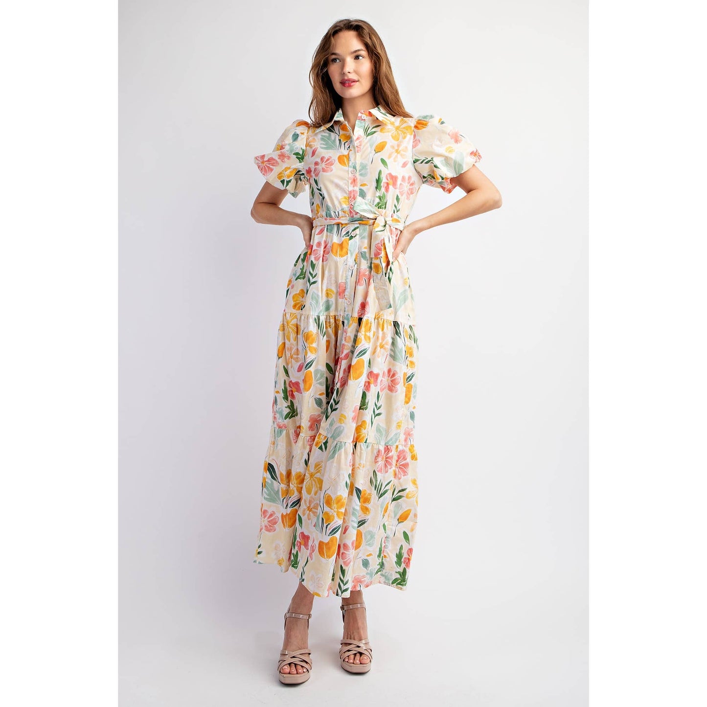 Cotton Floral Maxi Dress