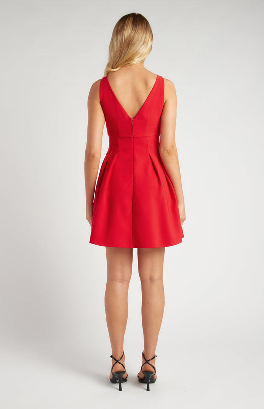 Red Cinched Mini Dress