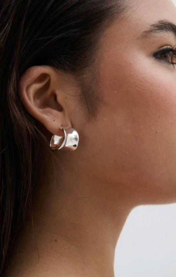 Flat Hoops Sterling Silver