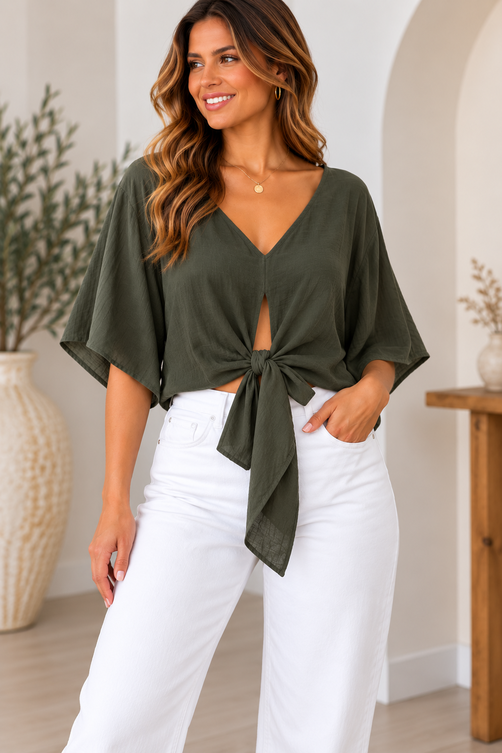Tie-Front Top