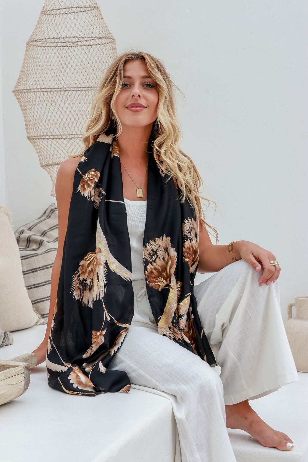Metalic Gold Foil Scarf