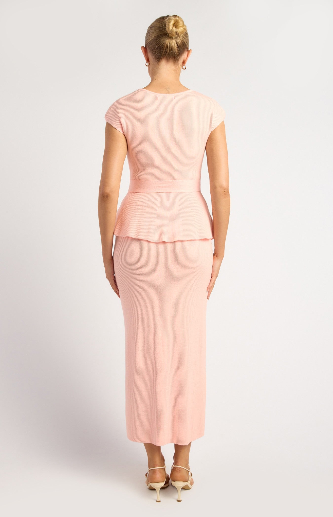 Cap Sleeve Knit Midi Skirt