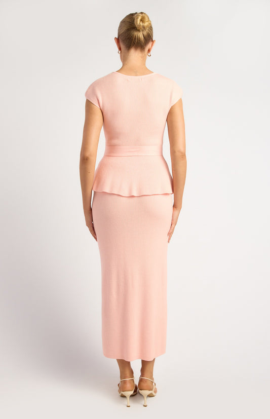 Cap Sleeve Knit Midi Skirt