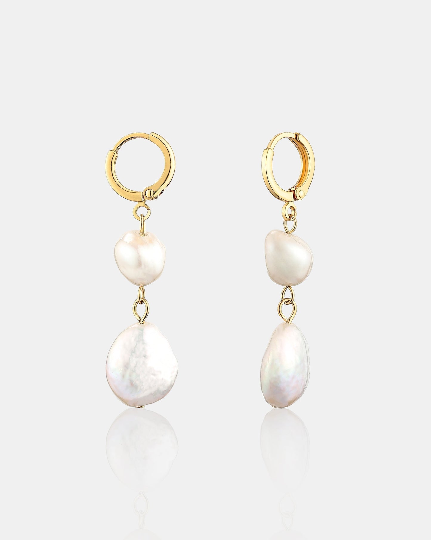 Aura Pearl 18K Gold Plated Earrings