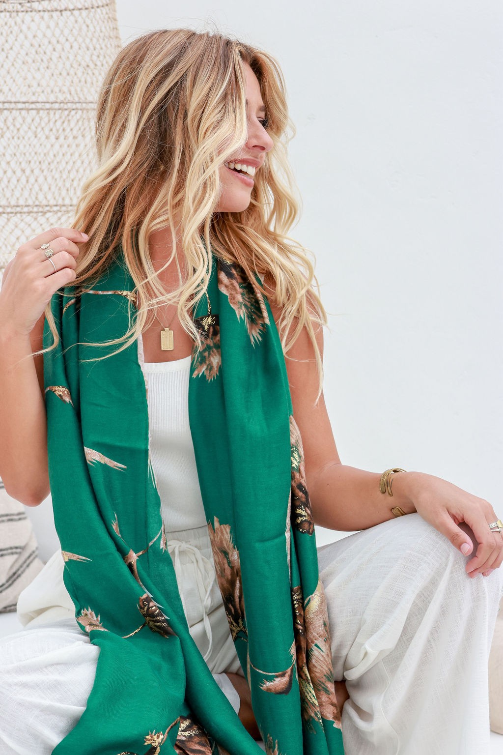 Metalic Gold Foil Scarf