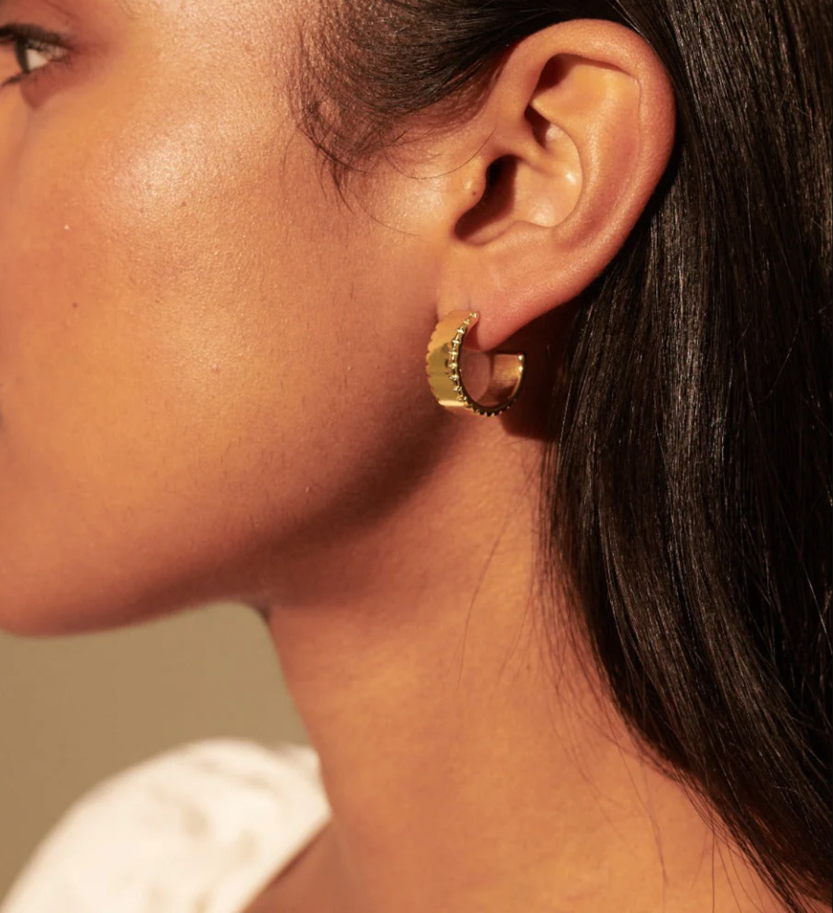 Silva Gold Plated Lopp Earrings