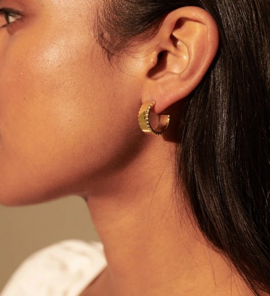 Silva Gold Plated Lopp Earrings