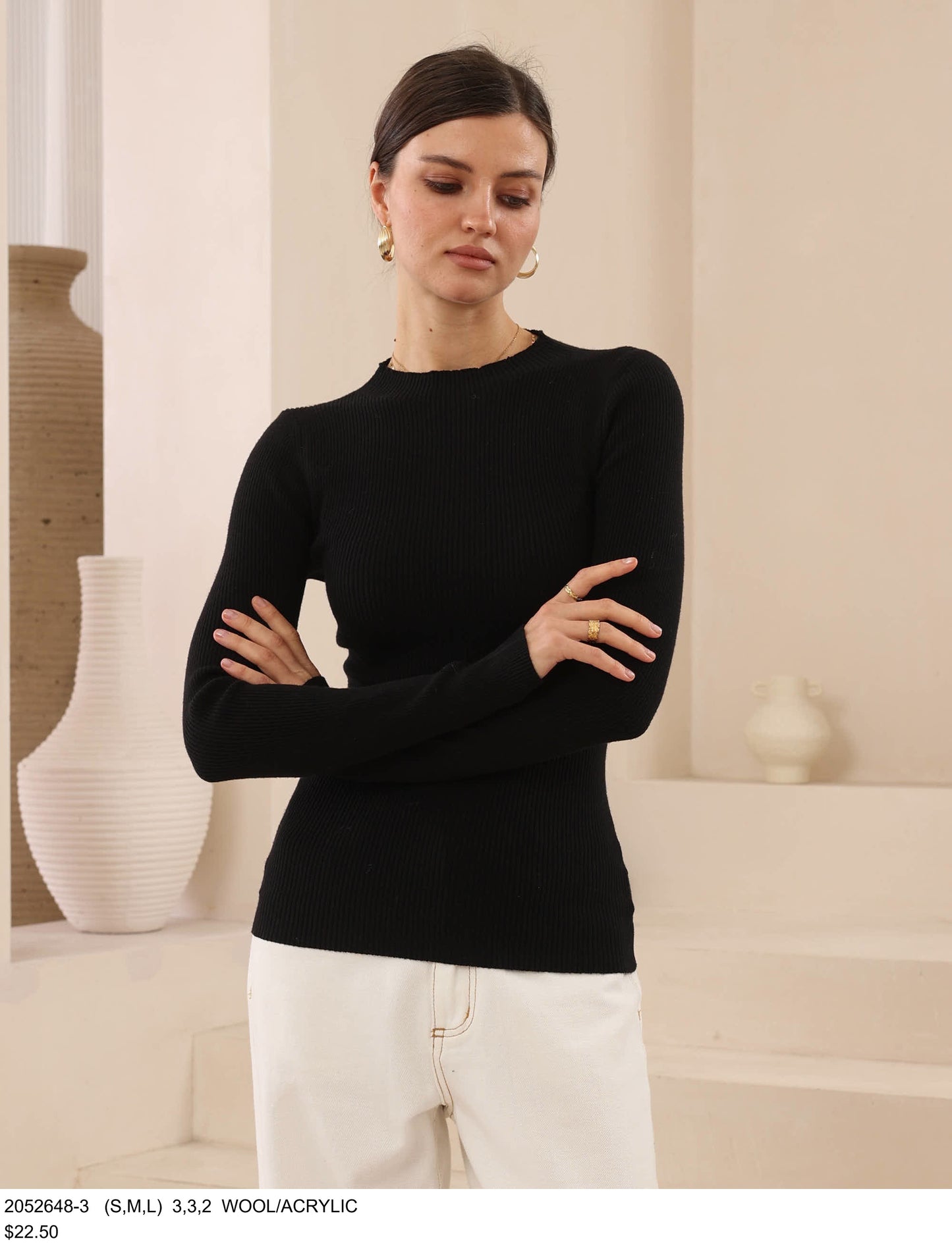 Black Basic Long Sleeve
