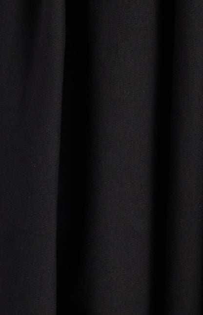 Black Ruched Bodice Bubble Hem Midi Dress