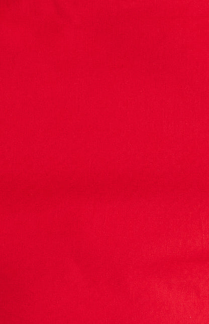 Red Cotton Frill Sleeve Top