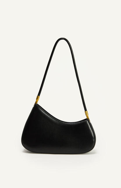 Curved Silhouette Structured Shoulder Bag