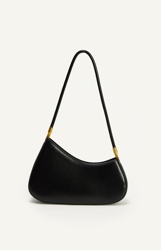 Curved Silhouette Structured Shoulder Bag