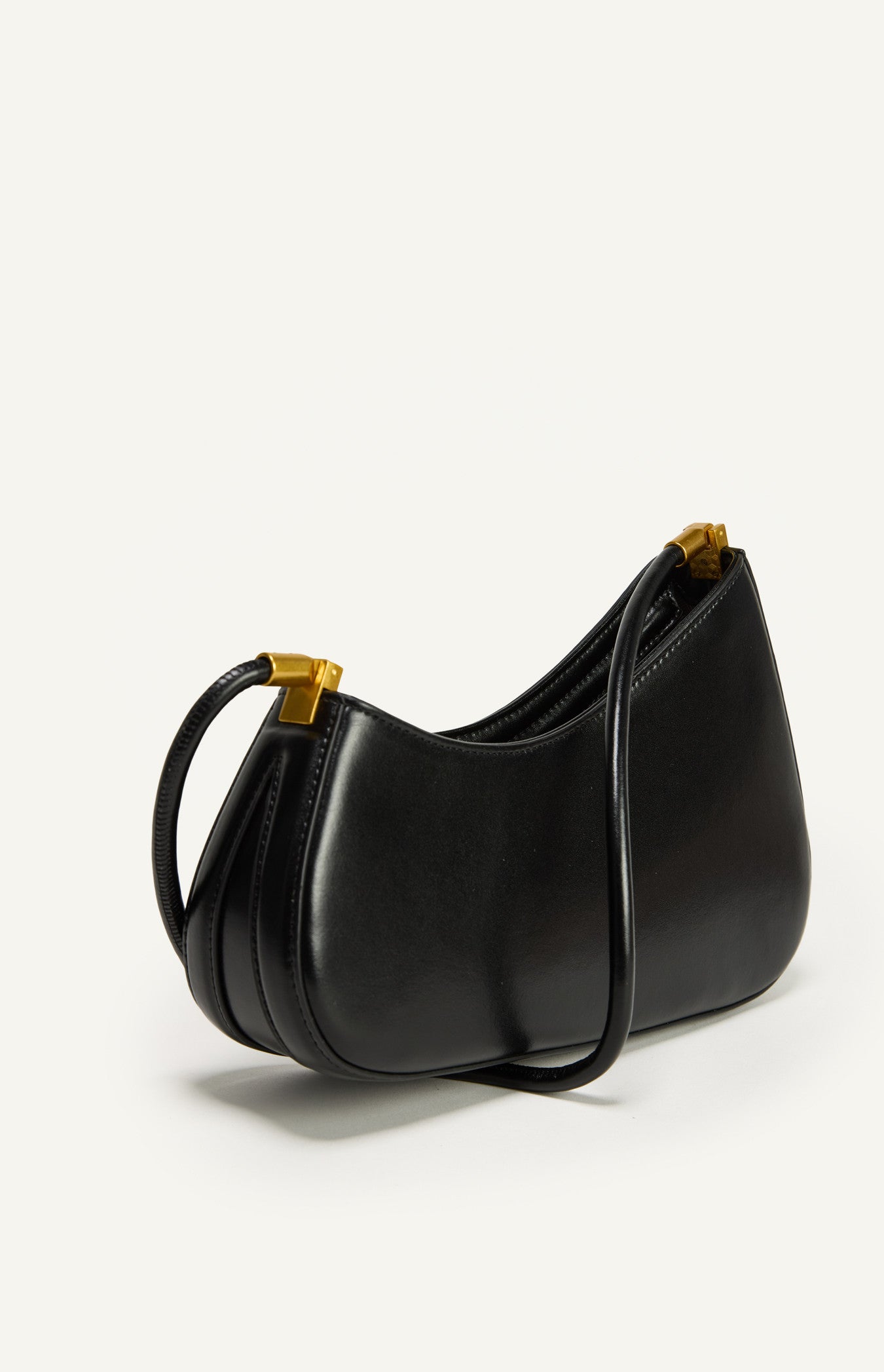Curved Silhouette Structured Shoulder Bag