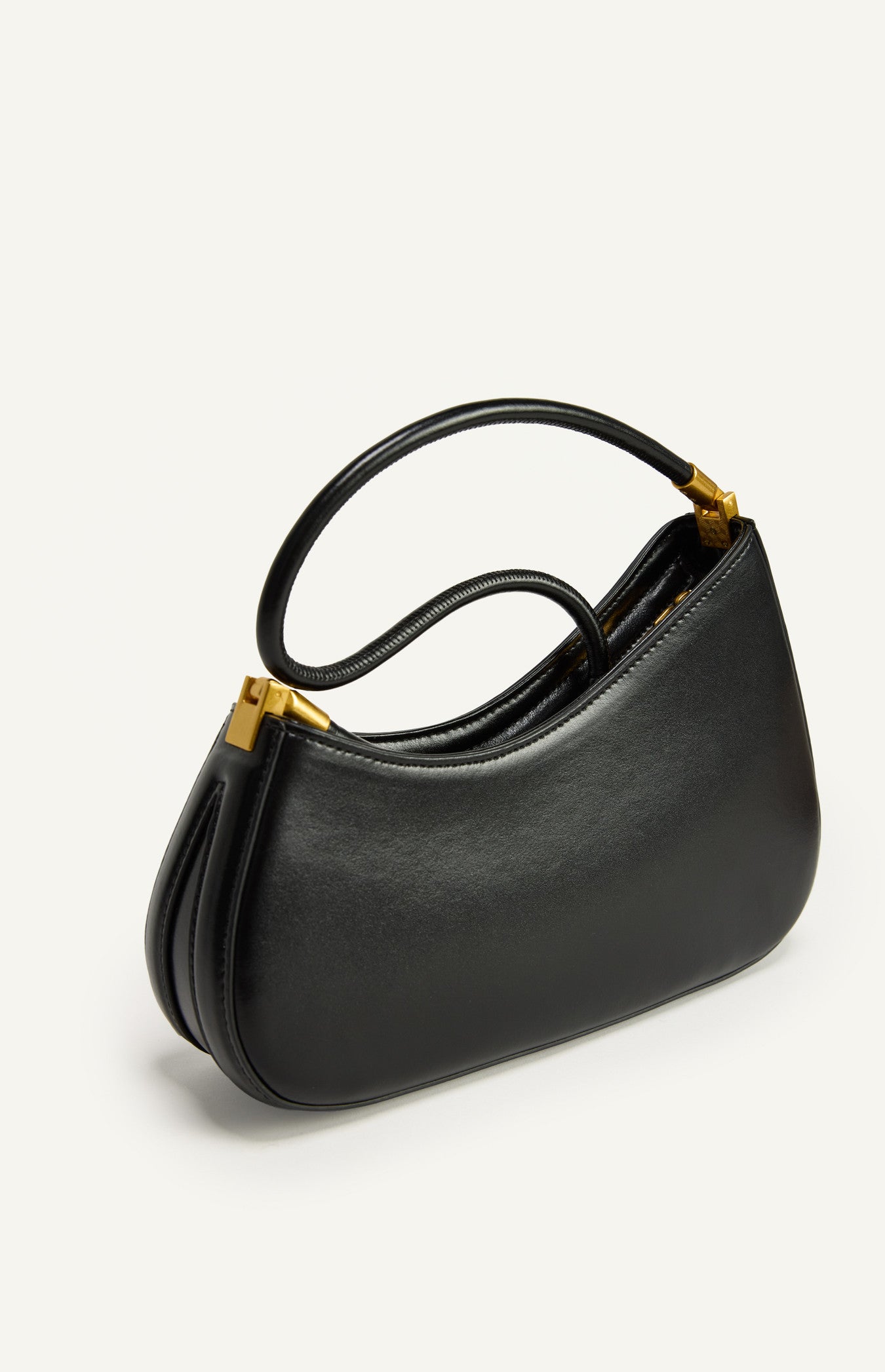 Curved Silhouette Structured Shoulder Bag