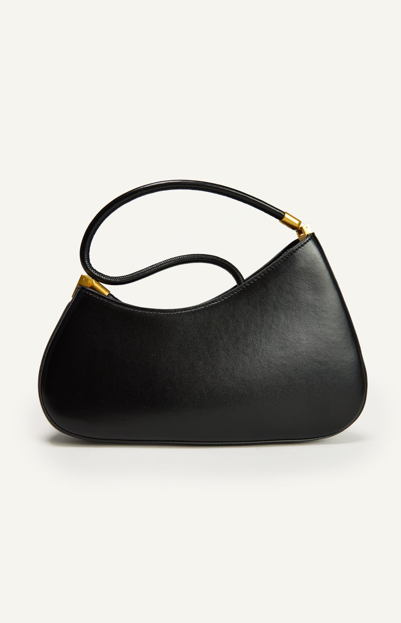 Curved Silhouette Structured Shoulder Bag